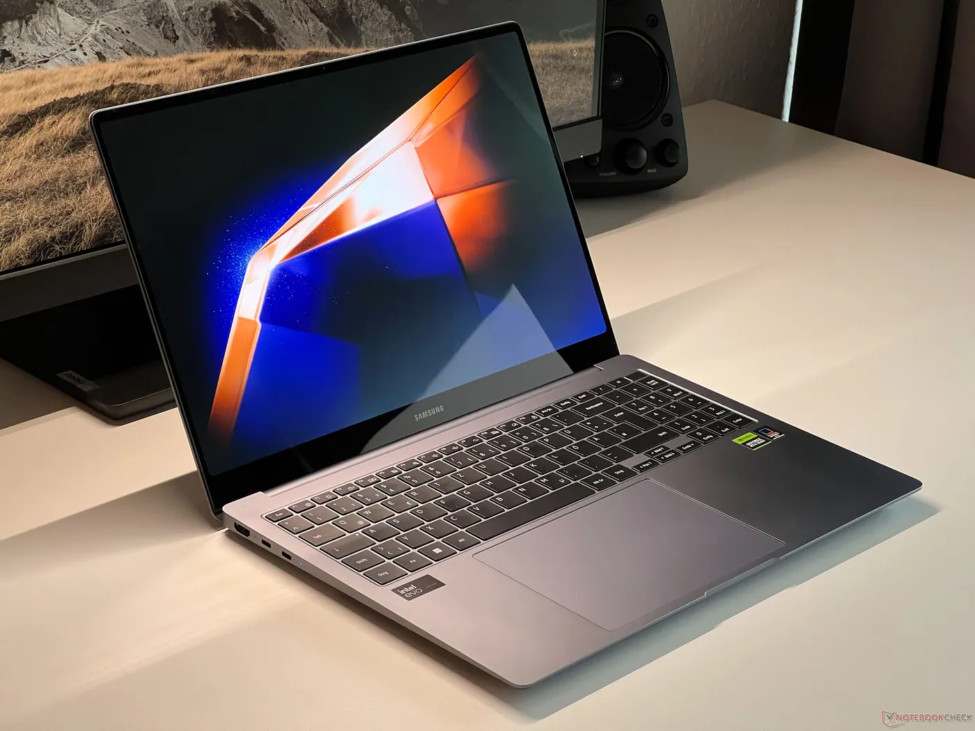 A Samsung Galaxy Book laptop